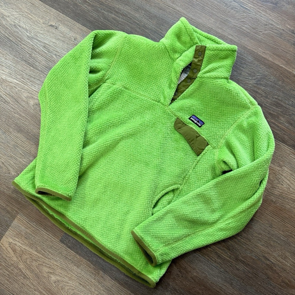 Patagonia Re Tool Half Snap Pullover Women's Sz S Lime Green Outdoors Gorpcore